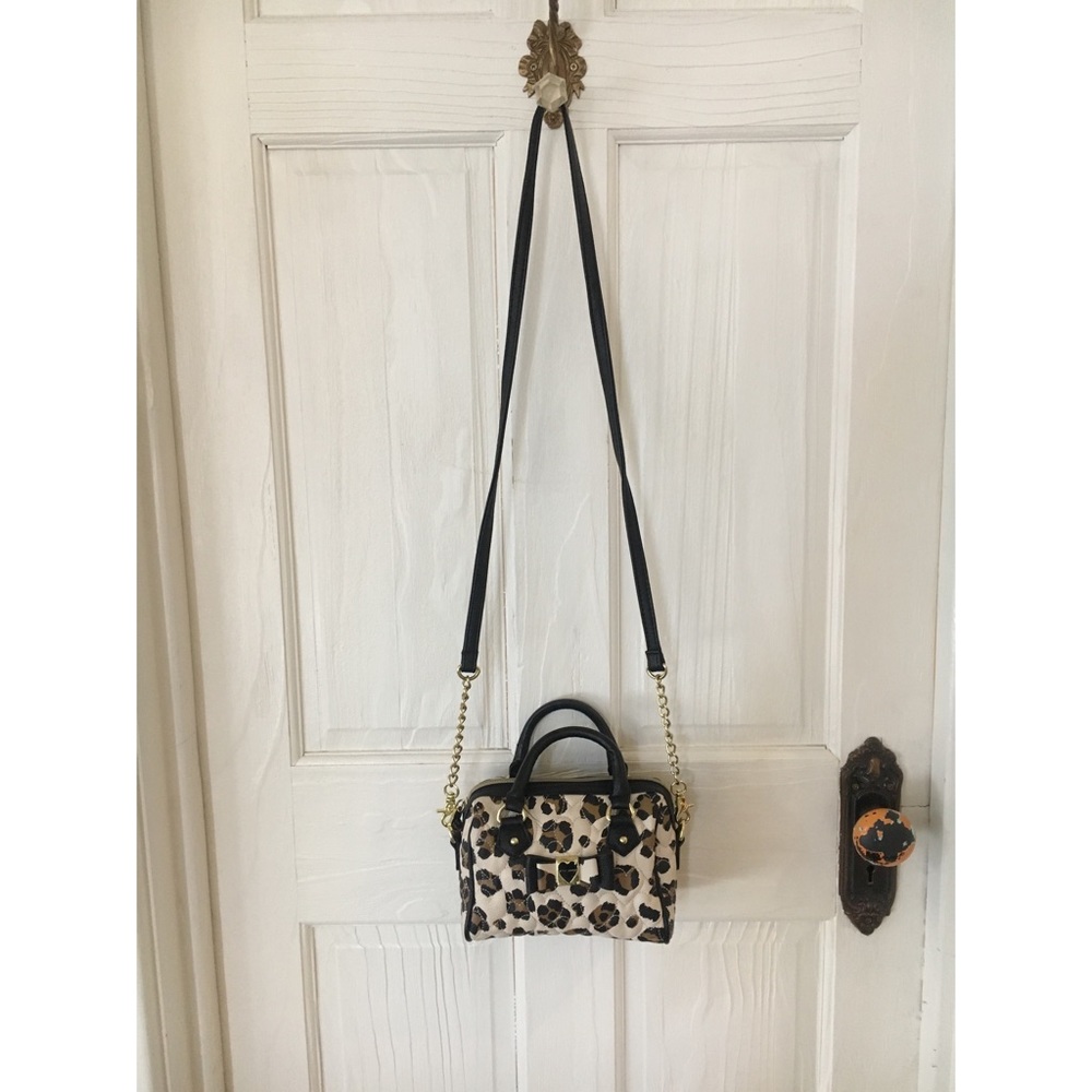 Betsey Johnson Leopard Quilted Crossbody Bag